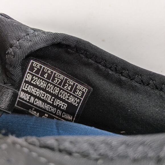 Skechers Womens Sz7 Shoes Black Slip On Tennis Runner Memory Foam Leather Comfy - Picture 9 of 13